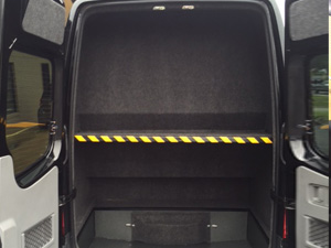 luggage in mercedes sprinter van